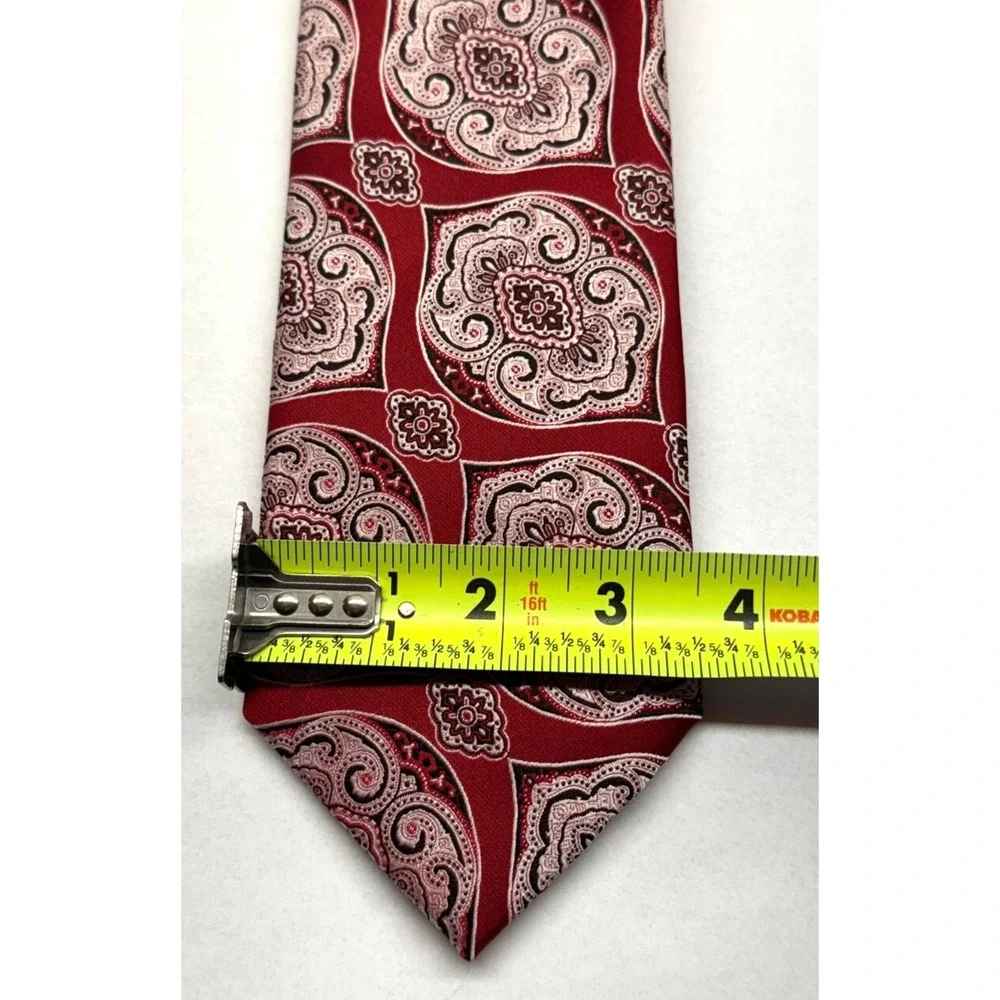 Robert Lewis Red Paisley Printed Design 100% Micro Fiber 3.50